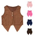 thumbnail image 1 of Kids Boys Western Wear Sleeveless Tassel Vest Girls Halloween Cowgirl Costume For Kids Western Outfit 5-14 Years, 1 of 7