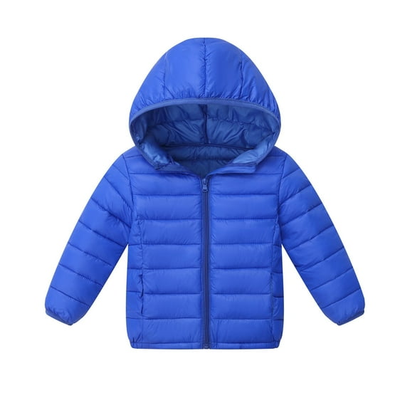 Kids Boys Winter Coat,Boys Puffer Jacket with Pocket Zipper Hooded Coat Warm And Windproof Child Puffer Jacket Girls Winter Clothes Size 7-8 Years