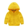 thumbnail image 1 of Kids Boys Winter Coat,Kids Puffer Coat with Pocket Zip up Hooded Coat Solid Color Long Sleeve Thick Warm Snow Hoodie Outwear Boys Winter Coat Size 5-6 Years, 1 of 7