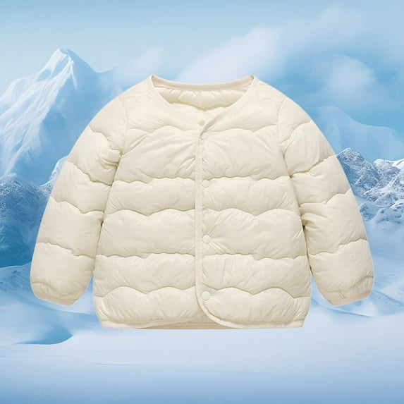 Kids Boys Winter Coat,Kids Puffer Coat with Pocket Zipper Coat Solid Color Long Sleeve Packable Puffer Coat Boys Coats Size 4-5 Years