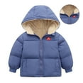 thumbnail image 1 of Kids Boys Winter Coat Puffer Jacket Zipper Long Sleeve Windproof Jacket Outwear Hooded Jackets 4-5 Years Winter Jacket, 1 of 4