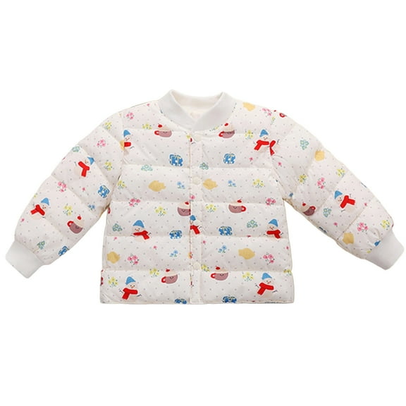 Kids Boys Winter Coat,Puffer Jackets For Girls With Pocket Zip Up White Jacket Warm Windproof Winter Thicken Coat Boys Winter Coat Size 6-7 Years