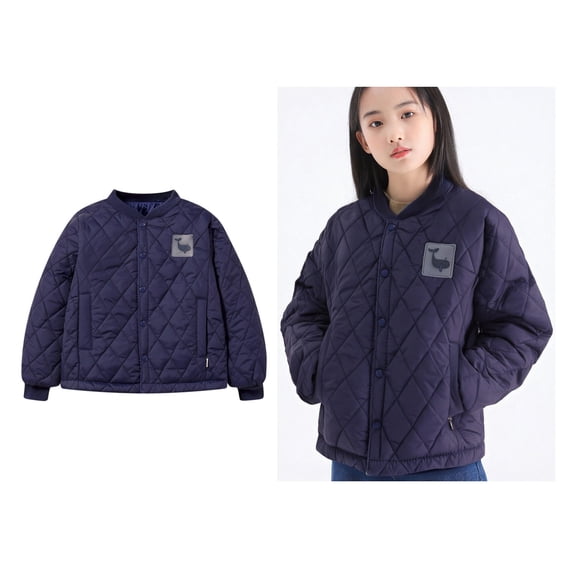 Kids Boys Winter Coat,Puffer Jackets for Girls with Pocket Button Down Navy Jacket Warm Windproof Children Padded Coats Boys Jackets Size 6-7 Years