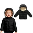 thumbnail image 1 of Kids Boys Winter Coat Warm Puffer Jackets Kids Zip up Long Sleeve Windproof Jacket Outwear Cute Hooded Jackets with Pockets Winter Clothes for Kids Boys 4-5 Years, 1 of 4