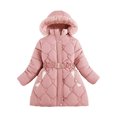 thumbnail image 1 of Kids Boys Winter Coats,Boys Puffer Coat with Pocket Zip up Winter Hoodies Coat Solid Color Long Sleeve Packable Hooded Puffer Coat Boys Coats Size 5-6 Years, 1 of 3