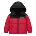 thumbnail image 1 of Kids Boys Winter Coats,Kids Puffer Coat with Pocket Zipper Hooded Coat Warm Windproof Fleece Lined Jackets Coats Boys Winter Coat Size 3-4 Years, 1 of 3