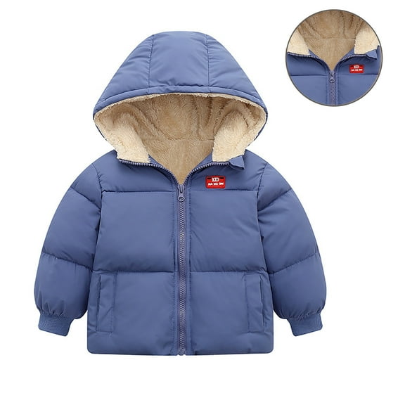 Kids Boys Winter Coats Kids Puffer Jacket Zipper Long Sleeve Windproof Down Jacket Hooded Jackets 4-5 Years Old Birthday Outfit Girl