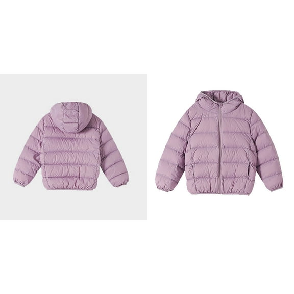 Kids Boys Winter Coats,Puffer Coat Boys with Pocket Zipper Light Purple Coat Long Sleeve Windproof Kids Jacket Girls Winter Clothes Size 4-5 Years