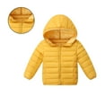 thumbnail image 1 of Kids Boys Winter Coats with Hooded Puffer Jacket Boys Yellow Coat Zip up Long Sleeve Waterproof Kids Lightweight Jacket 5-6 Years Winter Jacket, 1 of 9