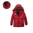 thumbnail image 1 of Kids Boys Winter Coats with Hooded Puffer Jacket Red Jacket Boys Full-Zip Long Sleeve Waterproof Girls Lightweight Jacket Kids Winter Jackets 4 Years, 1 of 4