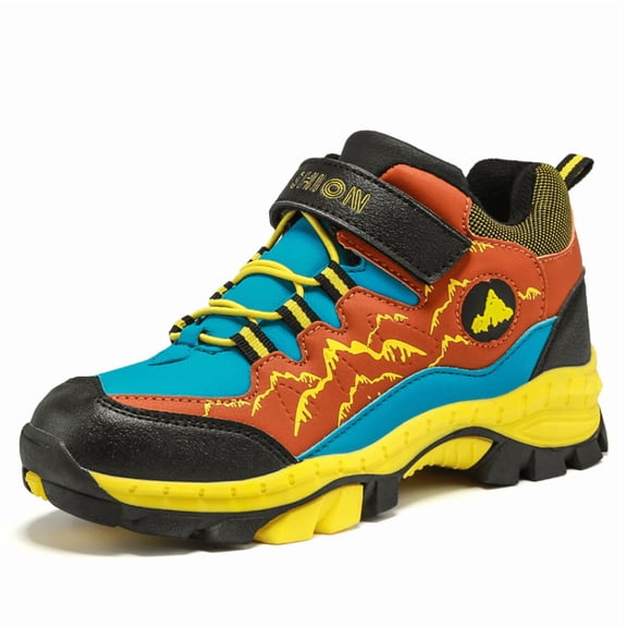 Kids Boys Winter Hiking Boots Warm Lined Snow Boots Anti Collision Anti-Skid Athletic Outdoor Adventure Camping Trekking Shoes Equipped with steel claws