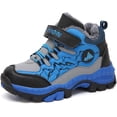 thumbnail image 1 of Kids Boys Winter Hiking Boots Warm Lined Snow Boots Anti Collision Anti-Skid Athletic Outdoor Adventure Camping Trekking Shoes, 1 of 14