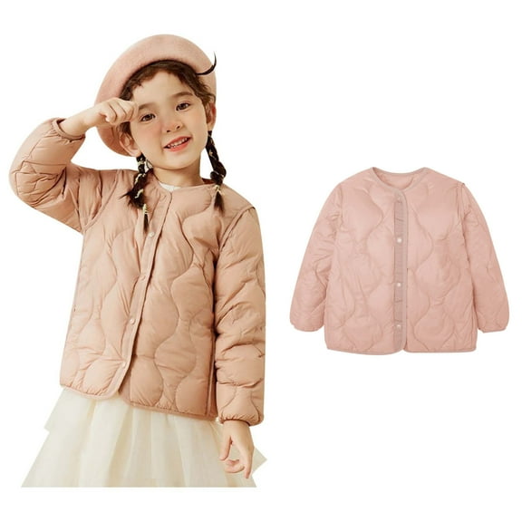 Kids Boys Winter Jacket,Boys Puffer Jacket with Pocket Button Down Pink Puffer Warm and Windproof Kids Puffer Jacket Boys Jackets Size 4-5 Years