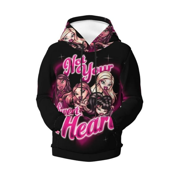 Kids Brat-z Hoodie with Pocket Cartoon Printed Pullover Hooded Sweatshirt For Boys Girls Youth