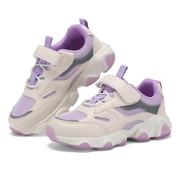 Kids Breathable Chunky Sneakers, Velcro, Non-Slip, Lightweight (Multi-Color)