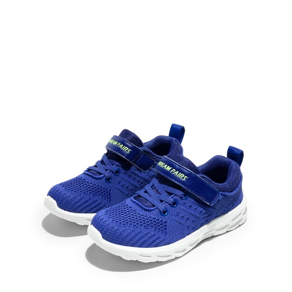 Kids' Breathable Knit Sneakers with Hook-and-Loop Strap & EVA Cushioning