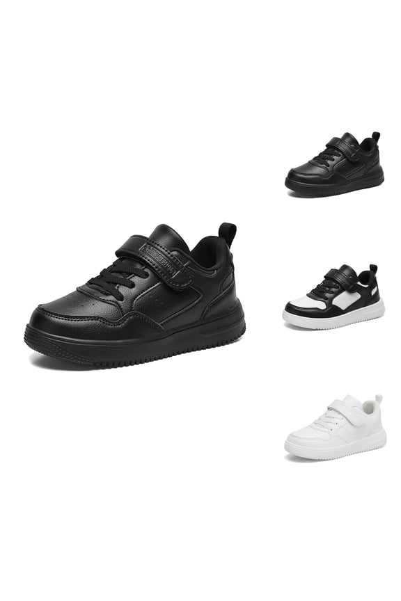 Kids Breathable Mesh On Sneakers for Boys Training Tennis Running Shoes with Hook & Loop For Indoor Outdoor Lightweight Gyms Sports Shoes