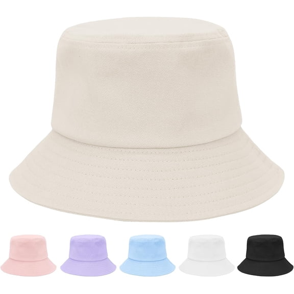 Kids Bucket Hats Summer Sun Protection Beach Cap Cotton Unisex Kids Sun Hat Outdoor Visor Cap for Boys Girls