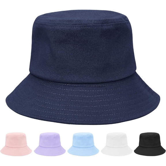 Kids Bucket Hats Summer Sun Protection Beach Cap Cotton Unisex Kids Sun Hat Outdoor Visor Cap for Boys Girls