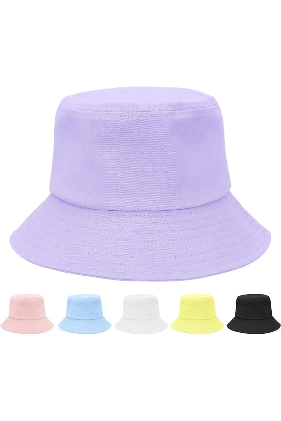 Kids Bucket Hats Summer Sun Protection Beach Cap Cotton Unisex Kids Sun Hat Outdoor Visor Cap for Boys Girls