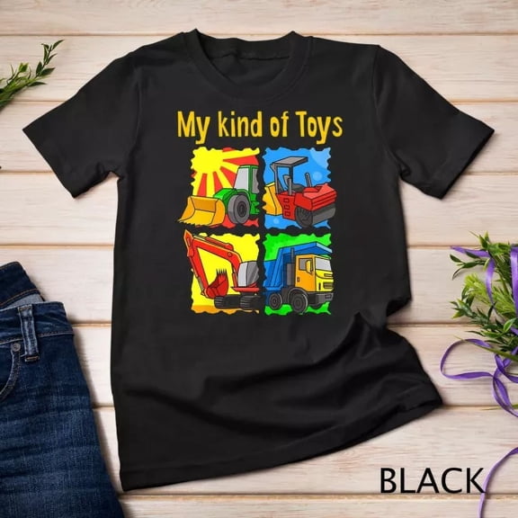Kids Bulldozer Tractor Excavator Shirt Boys Construction Party T-Shirt Unisex S-5XL Hot Trending Shirt, Vintage Birthday Gift