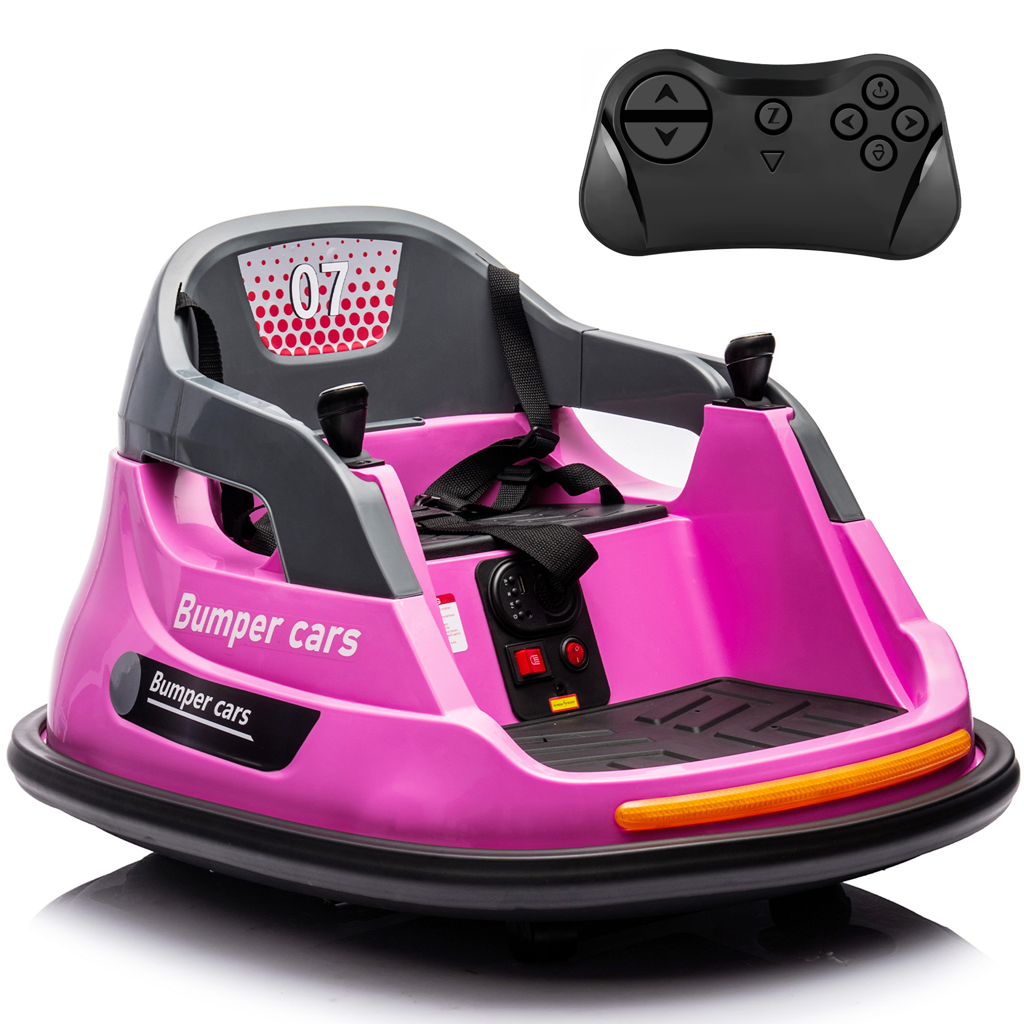 Kids Bumper Car for Girls and Boys 12V Ride on Toy with Remote Control