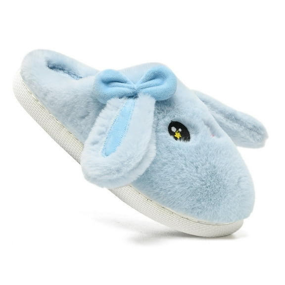 Kids Bunny Animal Slippers for Girls Boys, Cute Plush Funny Cartoon Rabbit Indoor Outdoor Slippers, Comfy Fuzzy Cloud House Slipper