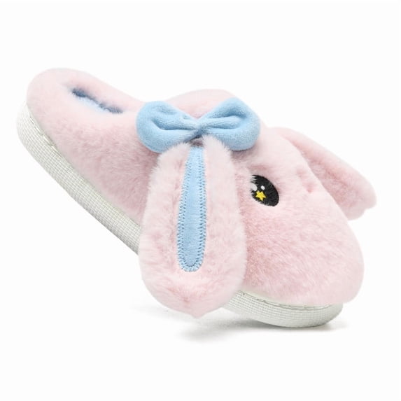 Kids Bunny Animal Slippers for Girls Boys, Cute Plush Funny Cartoon Rabbit Indoor Outdoor Slippers, Comfy Fuzzy Cloud House Slipper