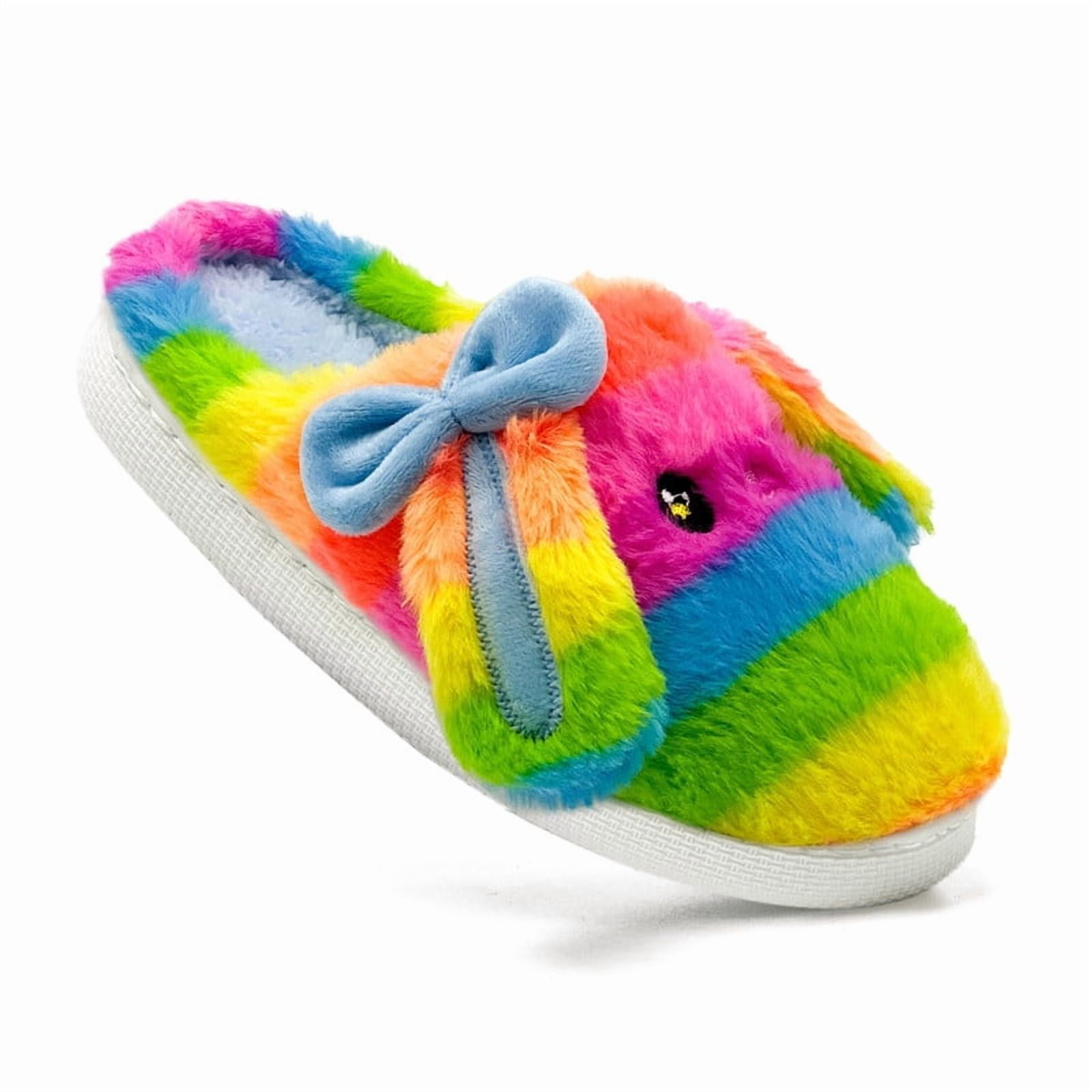 Kids Bunny Animal Slippers for Girls Boys, Cute Plush Funny Cartoon ...