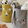 thumbnail image 1 of Kids Bunny Foldable Laundry Hamper – Thick Fabric Storage Basket for Toys & Clothes, 1 of 4