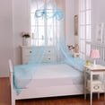 thumbnail image 1 of Kids Buttons and Bows Collapsible Hoop Sheer Mosquito Net Bed Canopy, 1 of 2
