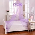 thumbnail image 1 of Kids Buttons and Bows Collapsible Hoop Sheer Mosquito Net Bed Canopy, 1 of 2