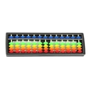 Kids Calculation Learning Abacus 13 Bright Colored Rows Smooth Bead Movement Lightweight ABS Construction School Home Math Practice Equipment