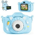 thumbnail image 1 of QUWANBAO Kids Camera for 3-12 Boys Girls, 1080P HD Digital Video Camera with 32GB SD Card for Christmas Birthday, Multi-Functional Cute Portable Toys, Rabbit, Blue, 1 of 7