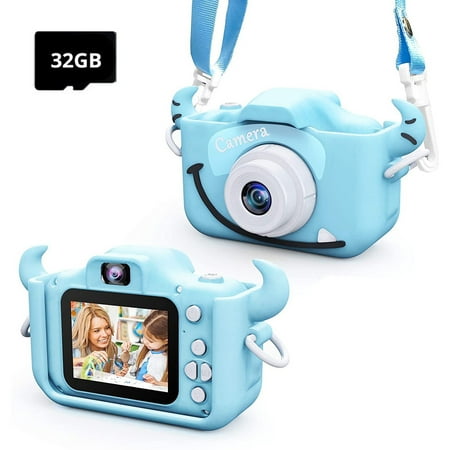 Kids Camera for Girls/Boys, 3 4 5 6 7 8 9 Year Old Toys for Girls/Boys, Christmas Birthday Gift for Age 6-9 Girls/Boys Kids Digital Dual Camera, Selfie Camera for Kids, 32GB Memory Card