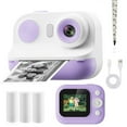 thumbnail image 1 of Kids Camera Instant Print, 1080P Digital Video Instant Printable Camera for Kids, Toddler Birthday Gifts for 3-12 Years Girls Boys (Purple), 1 of 8