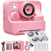 Kids Camera Instant Print Portable Dual Camera Photo 1080P HD Video Kids Digital Printing Camera for 4 5 6 7 8 9 10 Years Old Girls Boys