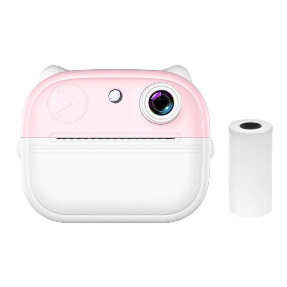 Kids Camera Instant Thermal Printer 2.0 Inch Screen Photo Printer 48MP Rear Camera Support Timer Shooting Video Recording Thermal Inkless Printing with 1 White Print Paper Toddler Learning Toy