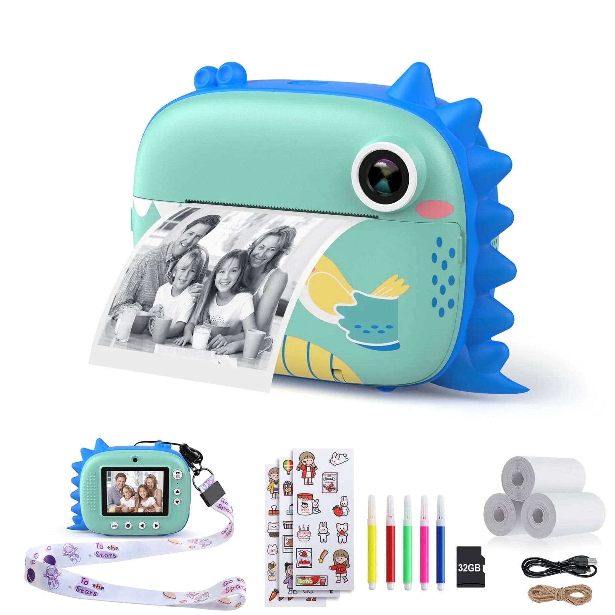Instant Print Camera Portable Digital Camera,Photo/Video/Printing ...