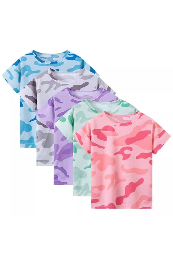 Kids Camo T-Shirt – Comfortable Outdoor Camouflage Short Sleeve Crew Neck Tee Shirt