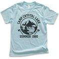 thumbnail image 1 of Kids Camp Crystal Lake Shirt, Youth Kids Boy Girl T-Shirt, Funny Halloween T-shirt, Horror Graphic Tee, Light Blue, Small, 1 of 4