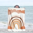 thumbnail image 1 of Kids Camping Blanket Baby Beach Blanket with Big Rainbow Pattern, 1 of 5