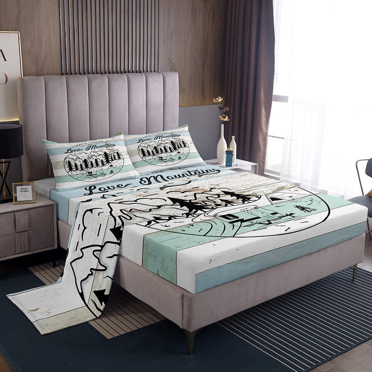 Kids Camping Sheets Camper Accessories Bed Sheets Set for Boys