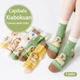 thumbnail image 1 of Kids' Capybara Cartoon Mesh Crew Socks - 5-Pack Breathable Summer Socks for Boys & Girls (2-12Y) - Active Play & Daily Wear, 1 of 8
