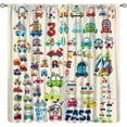 thumbnail image 1 of Kids Car Curtains for Bedroom,Cartoon Style Fun Graffiti Colorful Cars Print Blackout Rod Pocket Window Treatments Drapes for Bedroom Living Room Home Decor42x54in, 1 of 6