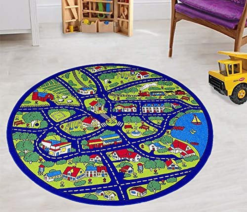 Kids Car Road Rugs City Map Play mat for Classroom/Baby Room Non-Slip ...