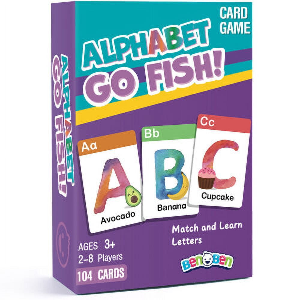 Kids Card Games ABC Go Fish Flash Cards Children Early Education