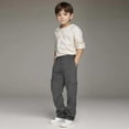 thumbnail image 1 of Kids Cargo Pants Casual Baggy Pants Straight Leg Grey Cargo with Pocket Girls Clothing Size 3-4 Years, 1 of 7