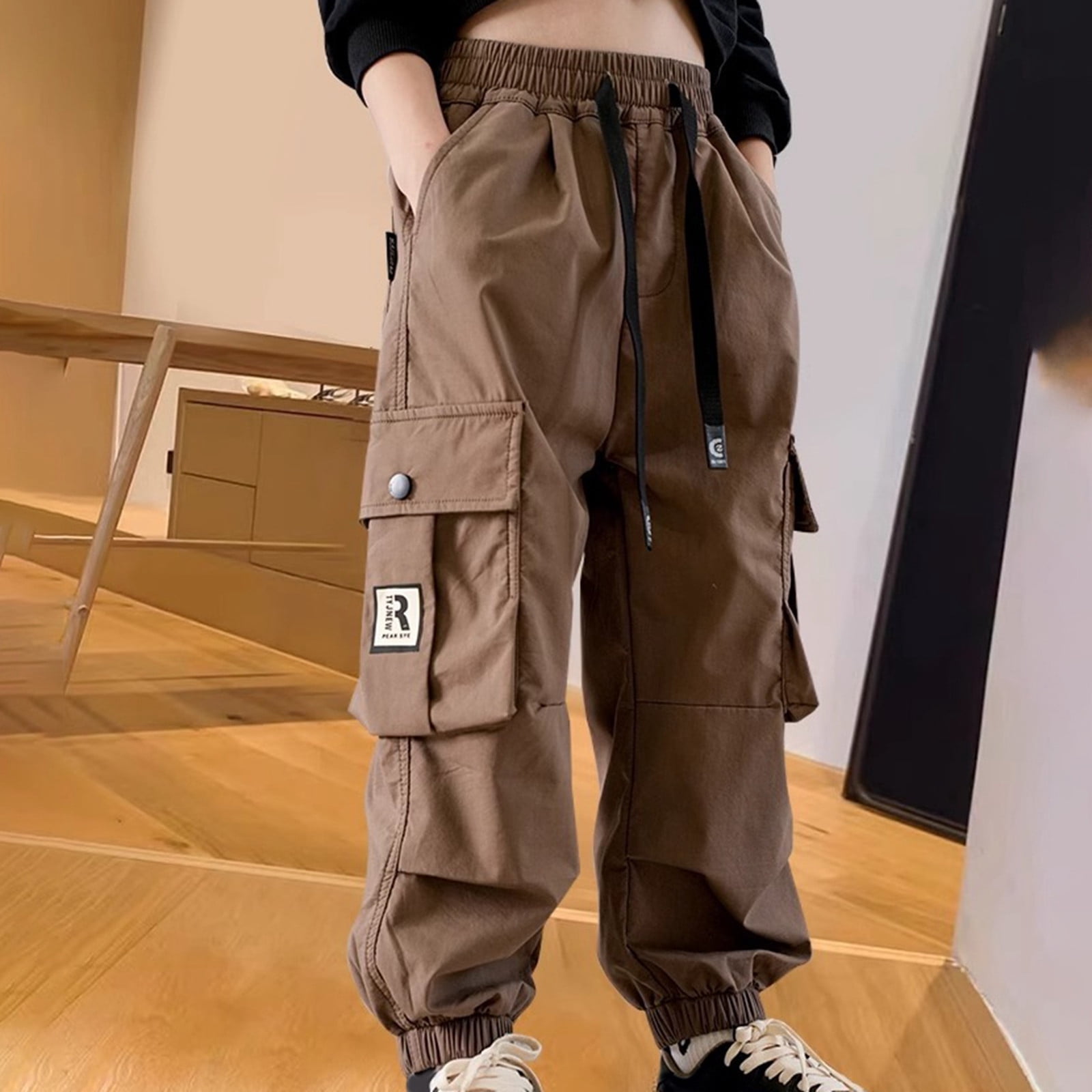 [ NERDY ]★韓国人気★OUT POCKET BASIC WOVEN PANTS Unotobe Cargo Pants For Men Relaxed Fit Stretch Elastic