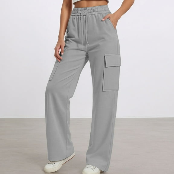 Kids Cargo Pants High Elastic Waisted Drawstring Baggy Cargo Pants With Pocket Classic Fit Sweatpants Joggers Boys Trendy 6-7 years